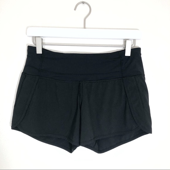 lululemon athletica Pants - Lululemon Speed Up Shorts black with red accent 4